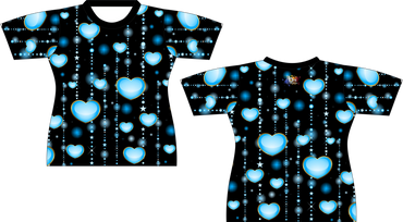 Raining Blue Hearts Sublimated Shirt