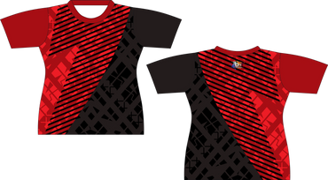 Red Cross Lines Sublimation Sports Shirt