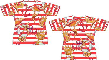 Sea Shells + Anchors Sublimated Shirt