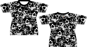 Skull Background Sports Shirt