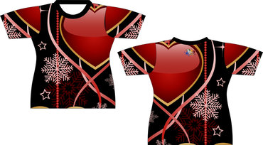 Snowflake Hearts Sublimated Shirt