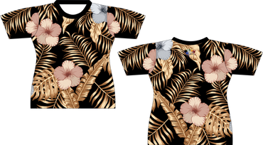 Tropical Gold Leaf Sublimated Shirt