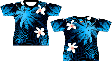 White Tropical Flower Sublimated Shirt