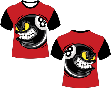 Angry 8 Ball Pool Billiard Sublimated Shirt
