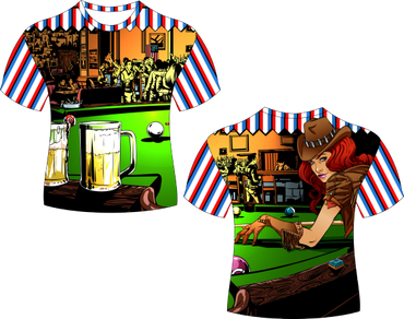 Bar Pool Billiard Sublimated Shirt