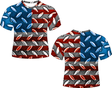 Dimond Plate USA Flag Sublimated Shirt