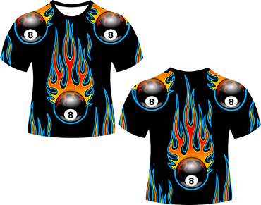 Flames Pool Billiard Sublimated Shirt