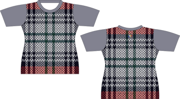 Knitted Plaid Sublimated Shirt