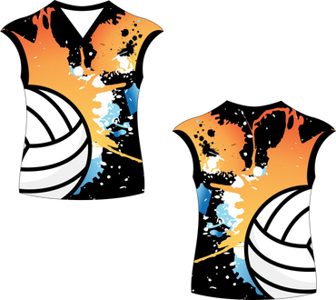 Orange Paint Sublimated Volleyball Jersey