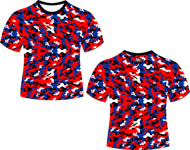 Red White and Blue Camouflage Sublimated Shirt