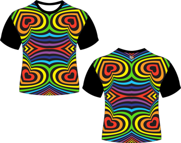 4 Hearts Tie Dye Sublimated Shirts
