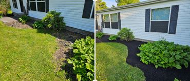 Mulch installation completed by Rosewood Lawncare