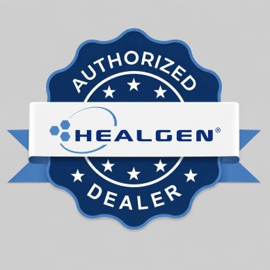 Authorized HealGen dealer badge.