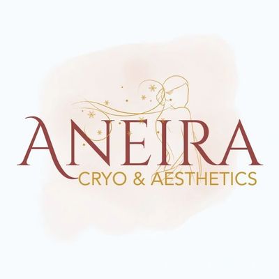 Logo for Aneira Cryo & Aesthetics with elegant text and a subtle female silhouette.