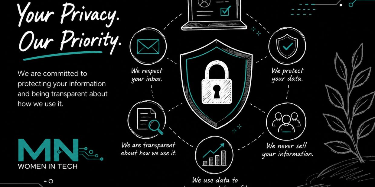 Privacy commitment from MN Women in Tech.