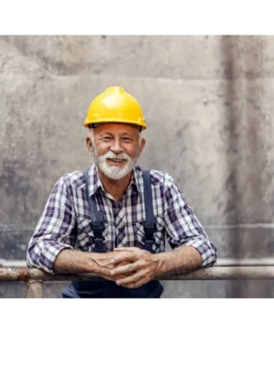 Older Blue Collar Business Owner or Worker in the industry.