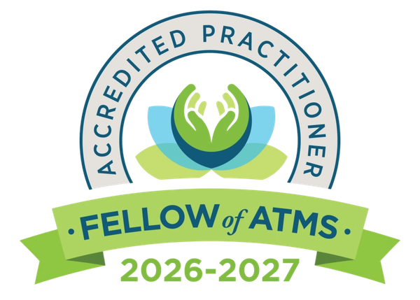 Accredited Practitioner Fellow of ATMS 2026-2027 badge.