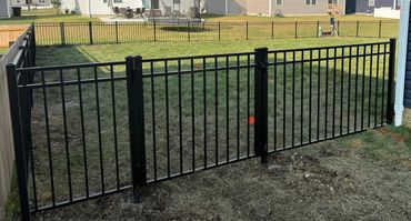 custom black aluminum fence