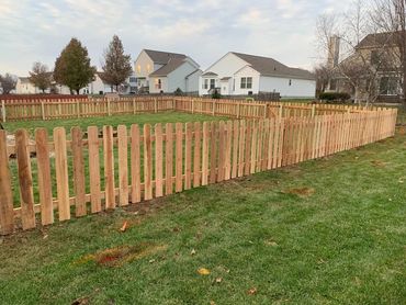 custom cedar spaced dog ear fence