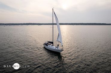 Sailing Vessel Phoenix on a wedding photo shoot in Martha's Vineyard. Photo credit: David Welch