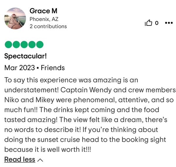 martha's vineyard sunset cruise review