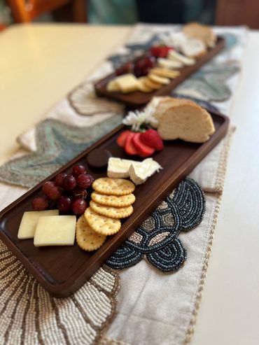 Individual nibbles platers on a sunset sail Martha's Vineyard boat tour