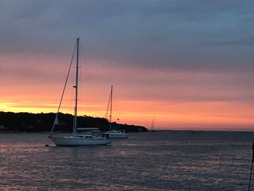 Martha's Vineyard sunset over West Chop