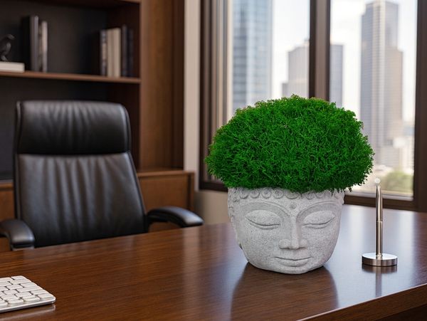 Moss Decor with Buddha pot. Moss Cyprus