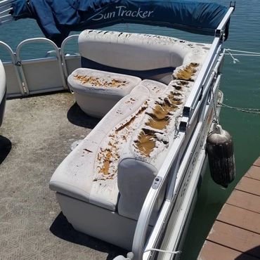 Boat restoration before