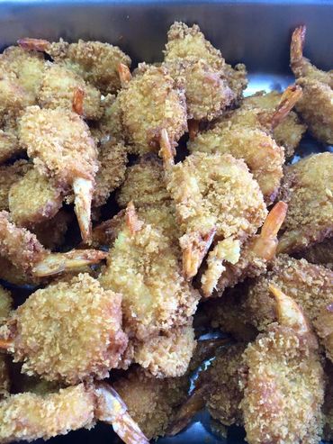 Fried breaded shrimp