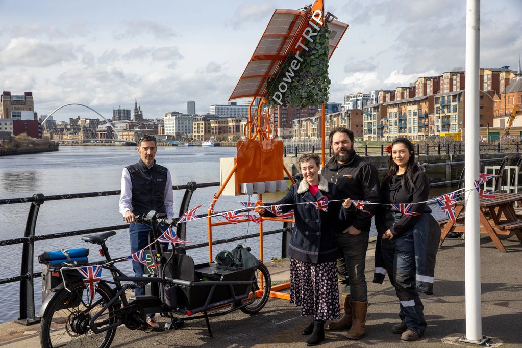 powerTRIP ebike charger installed on Newcastle's iconic quayside