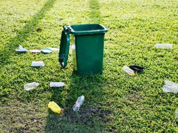 Trash removal from the front and backyard. Pair an Outdoor Lady with a Strong Lady and receive the u