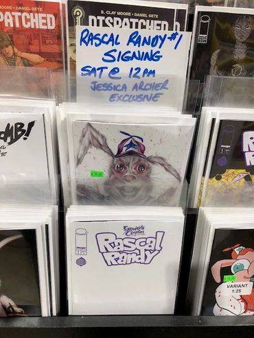 comic shop Gotham central comics exclusive variant cover sketched by comic artist Jessica archer