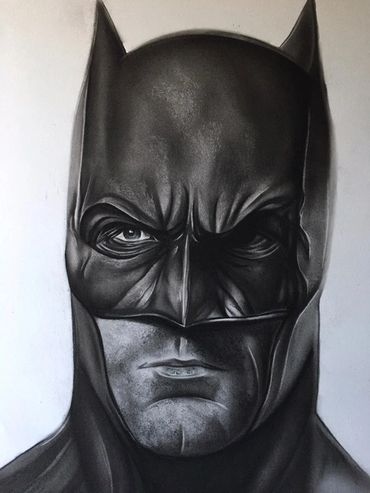 dc comics batman pencil drawing comic art by portrait artist Jessica archer artworks