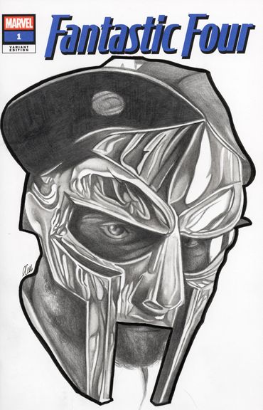 blank sketch cover art commission of fantastic four 1 by comic & portrait artist Jessica archer