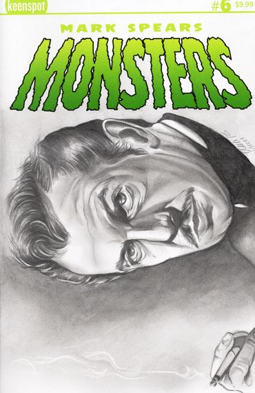 pencil drawing of Vincent price by comic artist, portrait artist Jessica archer artworks, sold!
