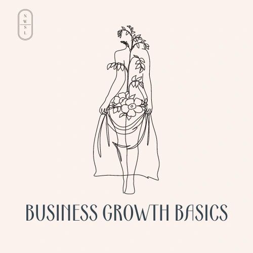 NW Skin Laser, Business Growth Basics, female walking uncovering sheet, spine growing flowers to sky