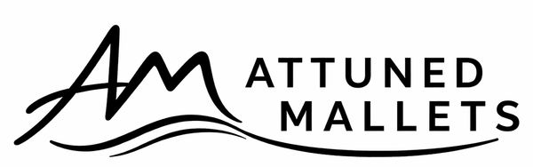 Logo of Attuned Mallets with stylized 'AM' and wave design.