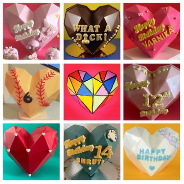 Breakable heart, chocolate, piñata, dessert, Valentines, love, cake, anniversary, birthday, candy
