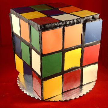 Colorful puzzle cube breakable piñata, breakable chocolate, piñata, Valentines, Rubik’s cube, cake