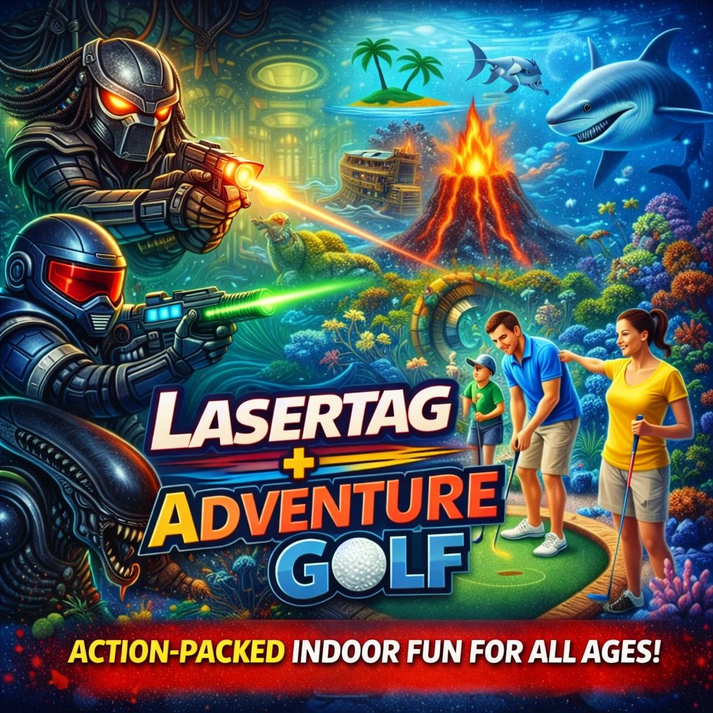 Lasertag Gloucester JDR karting + Adventure Golf - Ocean Island Adventure Golf