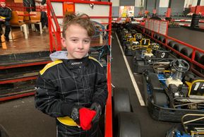 Happy 10yr old child just driven a Petrol Go Kart at JDR Karting in Gloucester