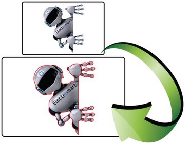 vector redraw with cutting outline