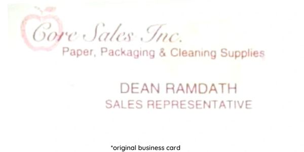 Old Core Sales business card