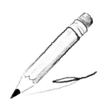 Sketch of pencil drawing a line