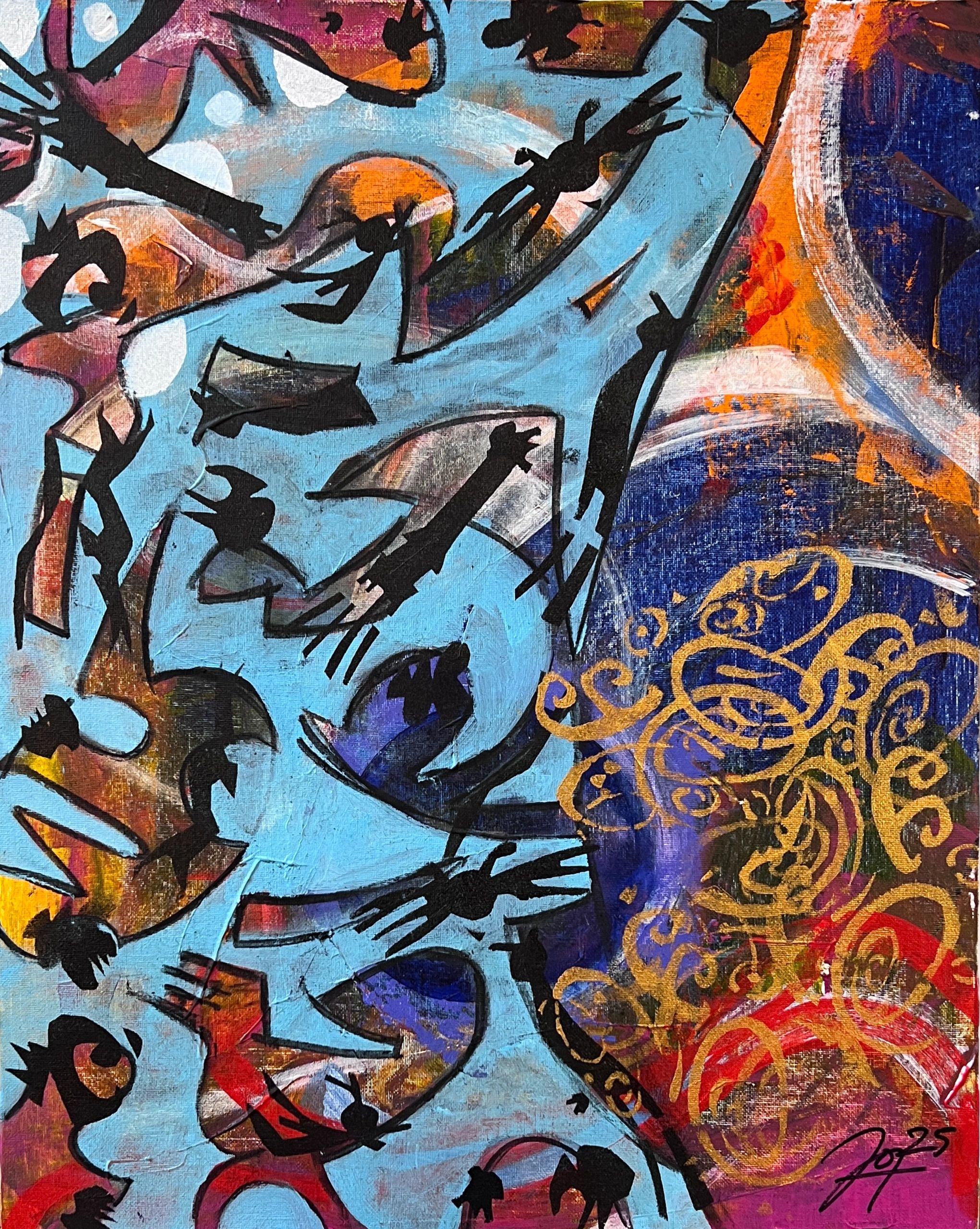 Expressionist painting about lunacy