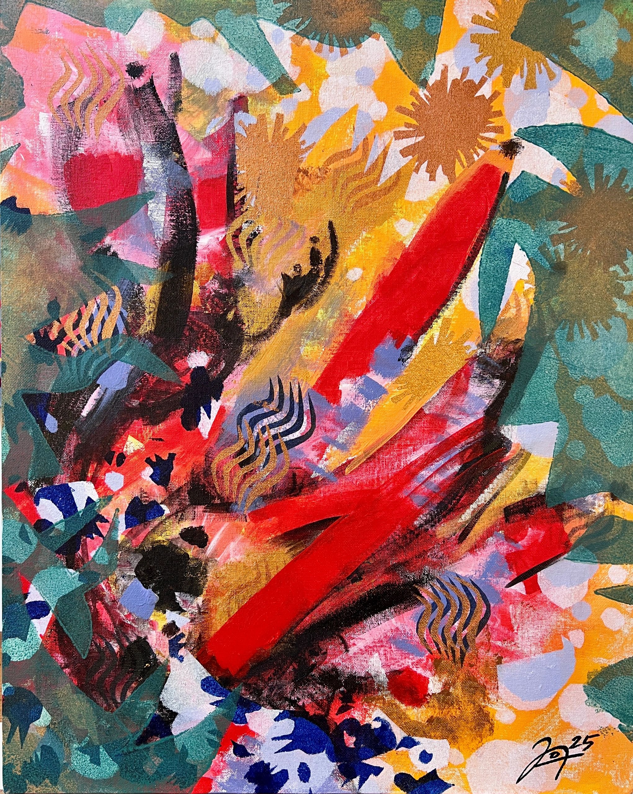 Expressionist painting about joy