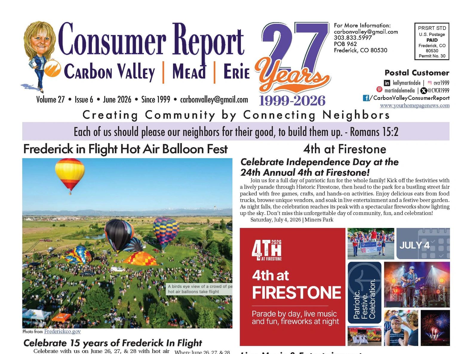 Aerial view of colorful hot air balloons and a crowd at Frederick in Flight festival.
