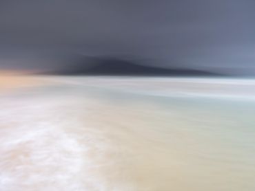 ICM photography, moody sunset at Scarista Beach, Isle of Harris, Outer Hebrides Scotland