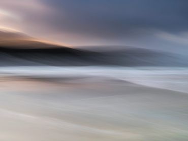 ICM photography, sunset at Cliff Beach, Isle of Lewis, Outer Hebrides Scotland